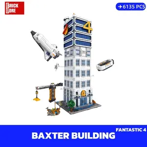 [BrickLORE](SHIP FREE) Baxter Building Fantastic 4 with original box 52*37*22cm