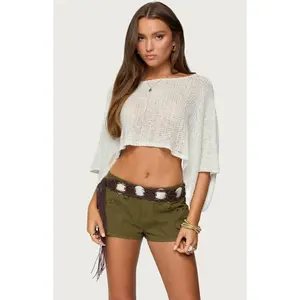 Edikted Women's Laline Oversized Knit Crop Top