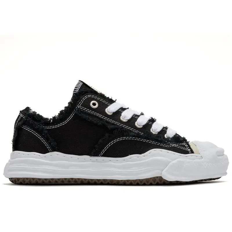 Maison Mihara Yasuhiro Men's Hank OG Sole Canvas Low Frayed Black