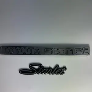 For Toyota Starlet Set 2 pcs. KP61 Trunk Badge Emblem Plate KP60 KP62 "New"