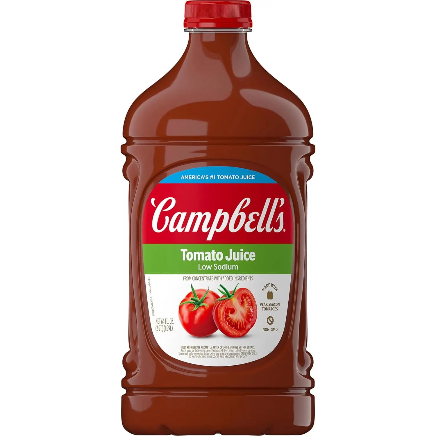 Low Sodium 100% Tomato Juice, 64 Fl Oz Bottle