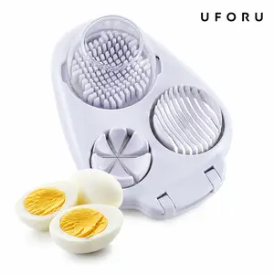 UFORU 3-in-1 Egg Slicer, Cutter & Cracker, Stainless Steel Kitchen Tool for Slicing, Dicing & Separating Shells, Lightweight & Durable, Essential Cooking Accessory for Home & Restaurantdealsforyou#SummerWins