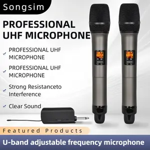 Wireless Microphone Uhf Long Range Reception Stable Frequency Anti-Interference Portable Mic Home Stage Performance Outdoor Hosting U Band Wx69 Handheld Dynamic