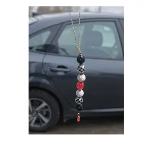 Roll Tide Car Dangle - Stylish Beaded Ornament for Car Interior Decor - Enhance Your Vehicle's Aesthetic Appeal