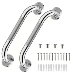 Non-Slip Shower Grab Bar Stainless Steel Polished Safety Support Handrail with Mounting Hardware for Elderly Seniors Pregnant Bathroom Bathtub Use