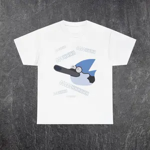 Regular Show Mordecai "OHHH" T-Shirt Casual Cotton Retro Vintage Graphic Top