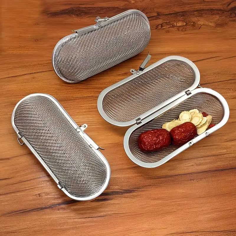1pc 304 Stainless Steel Large Tea Infuser for Loose Leaf Tea And Spices - Extra Fine Mesh Strainer for Cooking And Brewing - Perfect for Black Tea, Rooibos, And More