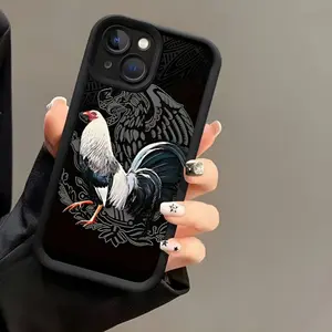 Case for iPhone 17 16 Pro Max 15 Plus 14 13 12 11 XS XR Cool Creative Rooster Pattern Shockproof Silicone Protective Softcase Protector Screen Protector