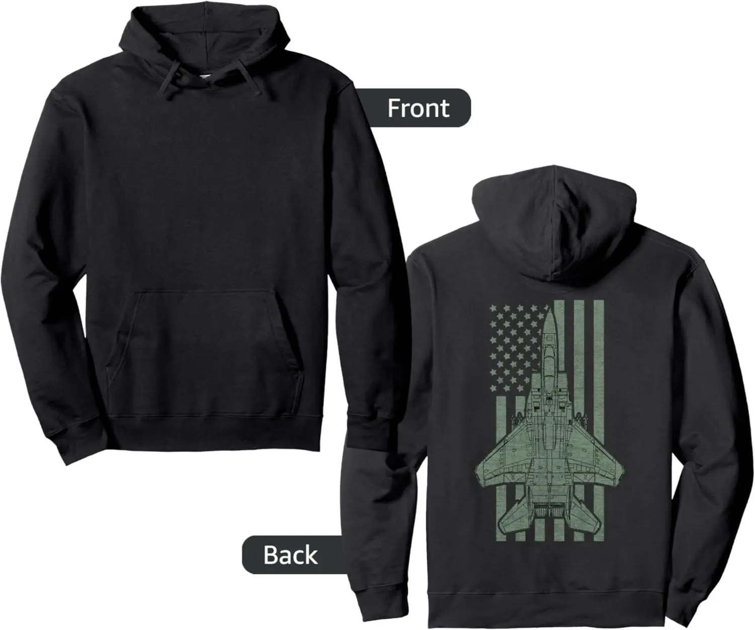 F15 Eagle Air Force Fighter Jet Military Aircraft US Patriot Pullover Hoodie