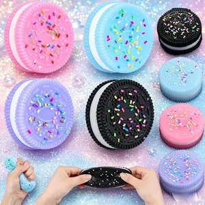 4-Piece Set Taba Squishy Cookie Fidget Toy, Ultra Soft Stress Relief Ball, Anxiety Relief, Party Gift, Model 2411xy22