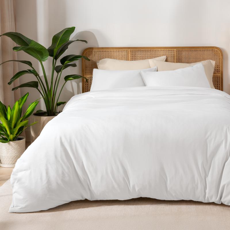 Bare Home Organic Cotton Jersey Duvet Cover & Sham Set