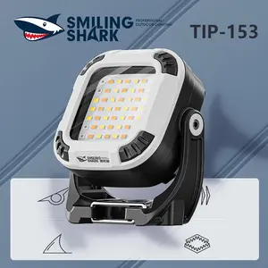 【TIP-153】Smiling Shark multifunctional work light is made of ABS and PC materials, features a magnetic design, supports brightness adjustment, and is suitable for various scenarios!