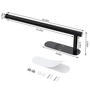 RV & Apartment Essential! No Drill Paper Towel Holder, SUS304 Stainless Steel Under Cabinet Towel Rack, Self Adhesive, Easy Install, Space Saving Kitchen Organizer