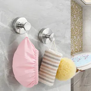 Viral No-Drill Suction Hooks – Strong Stainless Steel Wall Hooks for Shower & Bathroom – Easy Install, No Damage (Smooth Surfaces Only)