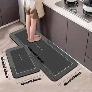 Diatomaceous Earth Mat (1 Piece) Water Absorbing Non Slip Quick Drying Thin Mat Suitable for Bathroom Kitchen Living Room Shower Tub Floor Helps Keep Surfaces Dry Anti-Slip Practical Home Decor Bathroom Accessories
