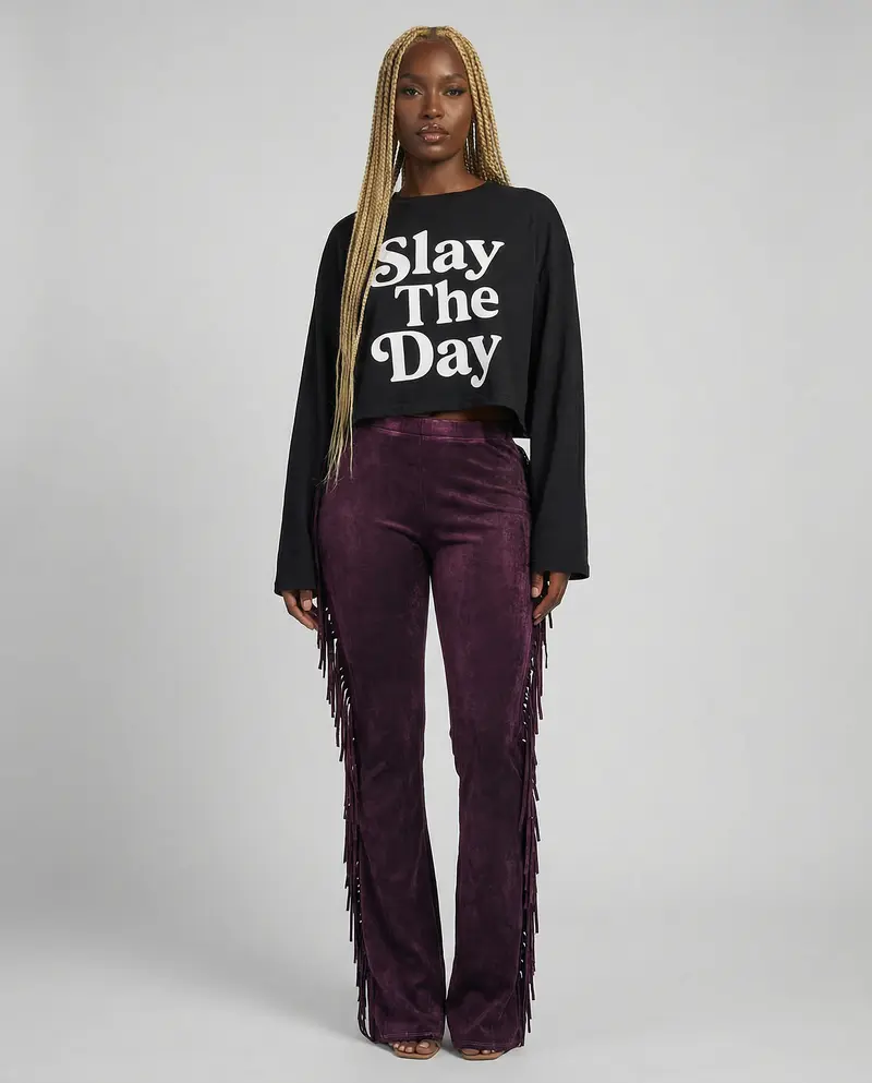 Fringe Detailed Pants