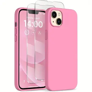 3 PCS [1 Phone Case with 2X Clear Screen Protectors] Liquid Case Casing Full Body Shockproof Protective Cover Slim Thin Phone Case [with 2X Screen Protectors] for iPhone 17 16 15 14 13 12 11 Pro Max