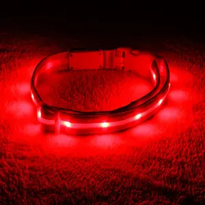 BLAZIN Brightest Light up Dog Collars - the Original LED Dog Collar with 1,000 Feet of Visibility - USB Rechargeable Waterproof Dog Collar Light - Dog Lights for Night Walking - USA Brand Blazin