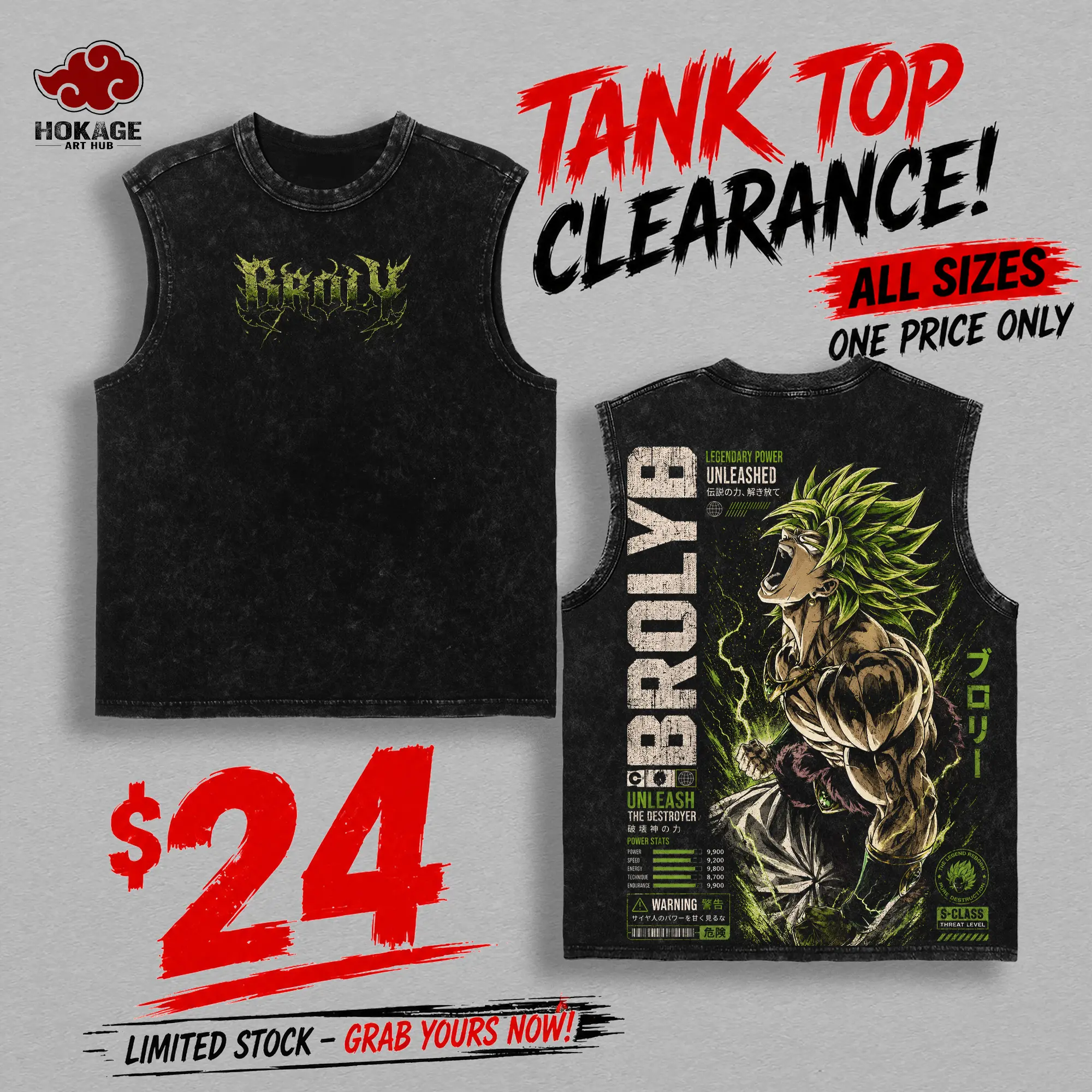 Broly DBZ Anime Tank Tops Men, Legendary Super Saiyan Gym Tank Top, Men’s Workout Sleeveless Shirt, Bodybuilding Fitness Tank, Vintage Washed Anime Muscle Shirt, Graphic Gym Wear, Broly Streetwear, Gift for DBZ Fans