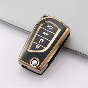 Tpu Key Protection Case for Toyota Land Cruiser Camry Rav4 Highlander, Smart Key Storage Bag, Anti-Drop Dustproof Women's Key Holder, Car Key Protector, Car Key Accessory