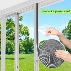 Self-Adhesive Door Seal Strip, 33 Feet Rubber Weather Stripping, Window Cabinet Draft Stopper, Winter Dustproof Sliding Door Sealing