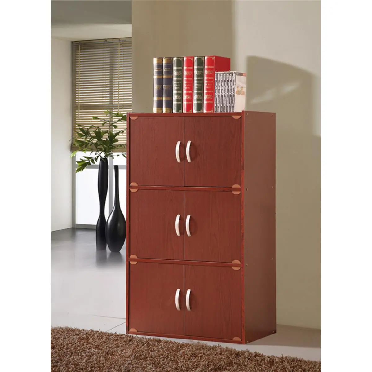 212 MAIN 6-Door Multi-Use Storage Cabinet with Spacious Shelves for Textiles, Soft Furnishings, Sewing Tool Kits