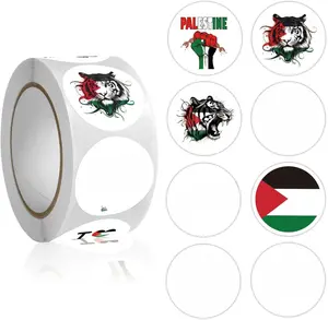 500Pcs Free Palestine Stickers Roll - 8 Freedom Stand with Palestine Flags Decal - Easy Stick & Removeable for Scarpbook Cratf Notebooks Letters Window Teens Students Teachers - Tiger