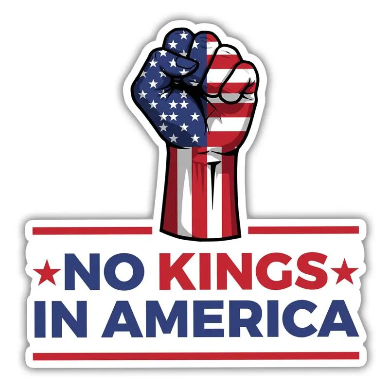 No Kings in America Sticker 3-Inch Vinyl Decal for Car, Laptop, Phone & Water Bottle
