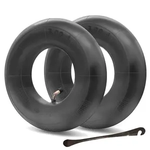 2 Inner Tubes 3.00-4 for Handcart Wheels, Air Filled Tire Rubber Hose Replacement, Suitable for Handcart Cylindrical Valve
