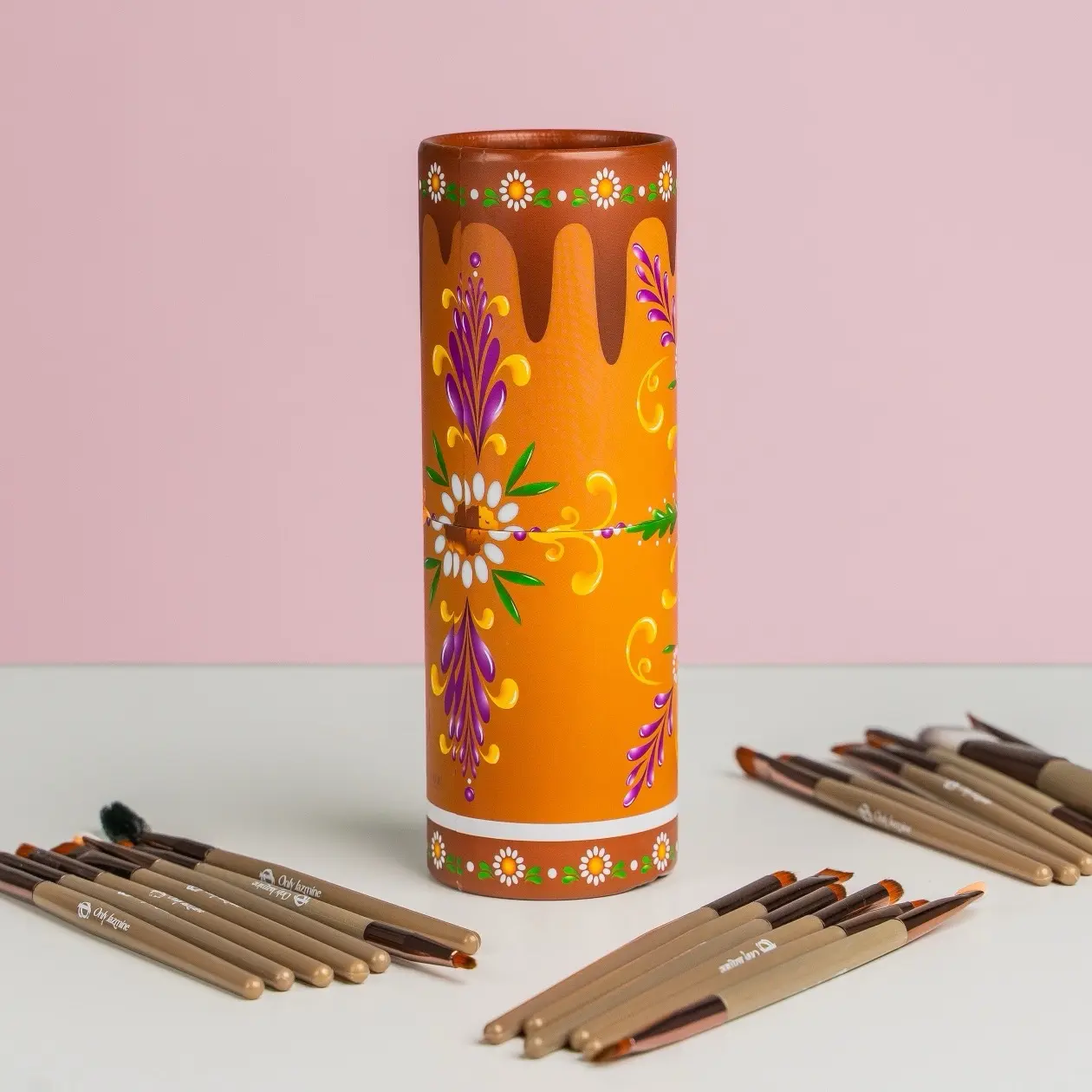Jarrito Makeup Brushes Aesthetic Set - Elevate Your Makeup Game with Cultural Flair