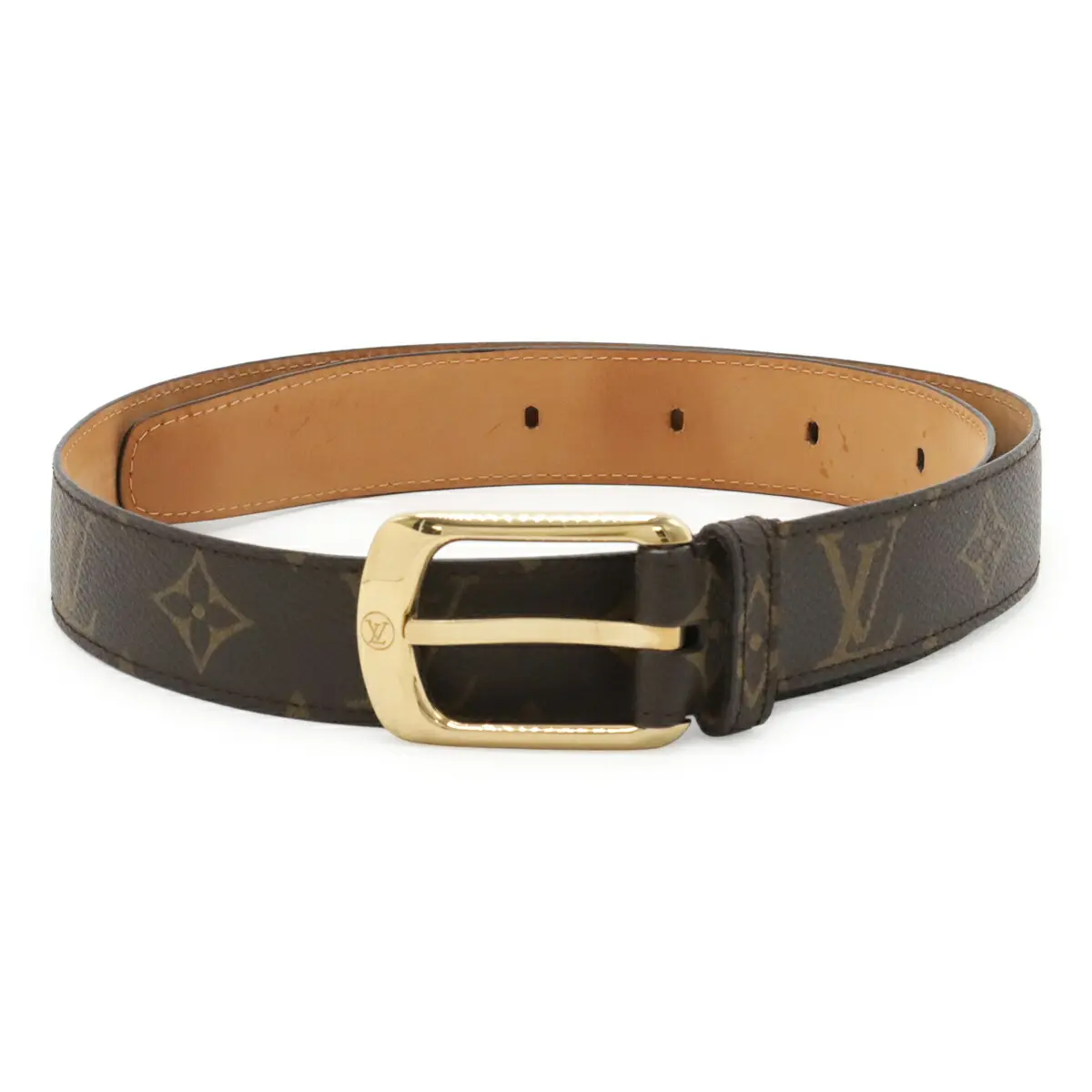 Pre-owned Louis Vuitton Canvas Small Leather Goods Monogram Belt