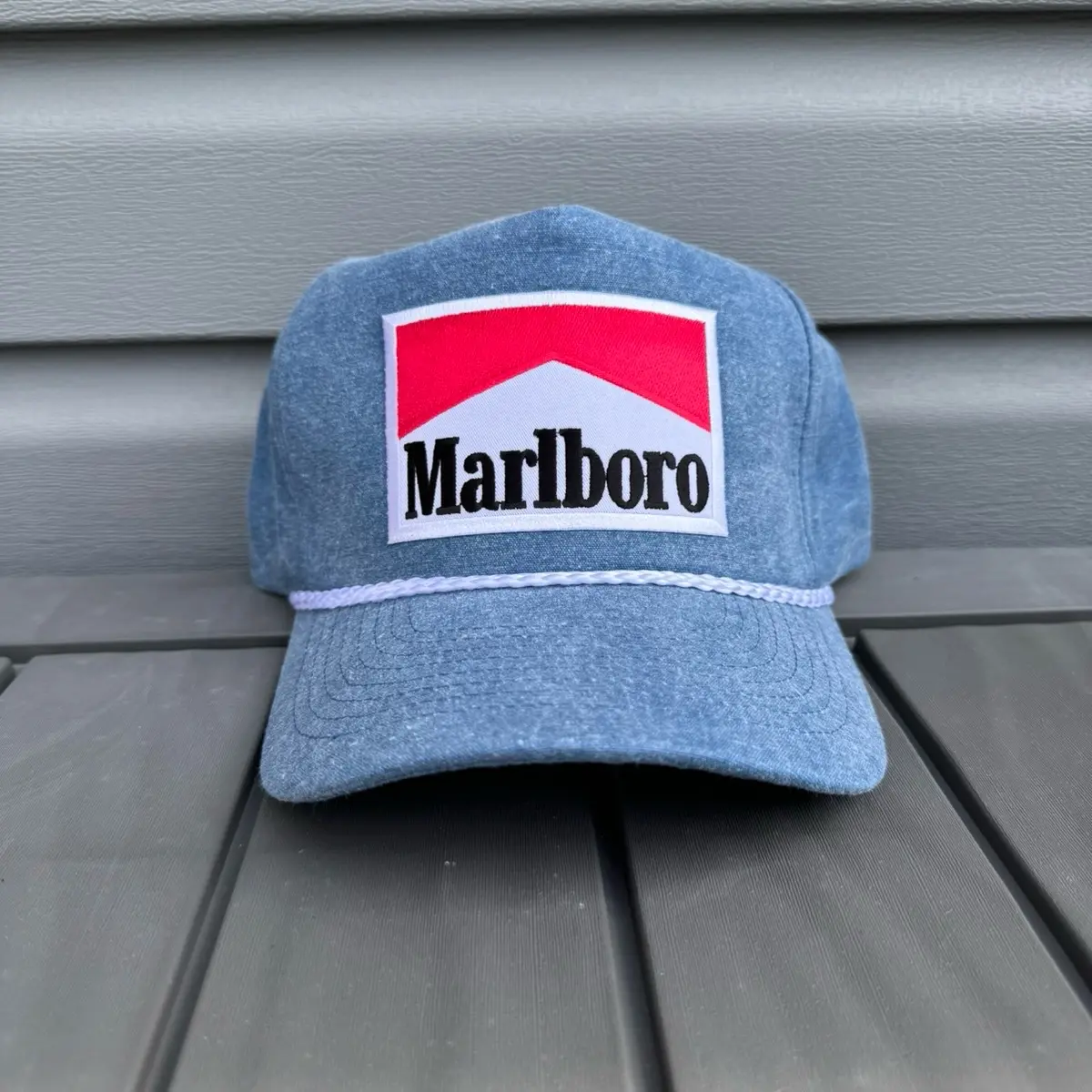 Marlboro Blue Denim Vintage Trucker With Snap Adjustment