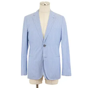 Pre-owned HERMÈS Cotton Small Leather Goods Hermes Striped Layered Shirt Jacket