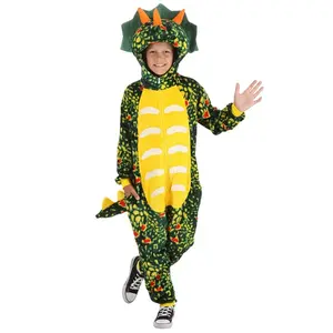 Toddler and Kid's Green Triceratops Onesie