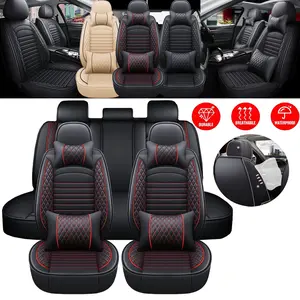 For Acura TLX RDX MDX ILX TSX Leather Car Seat Cover Full Set 2/5 Seat Protector All-Season Anti-Scratch Front Rear Seats Cushion Mat Full Set,Automotive Interior Decoration