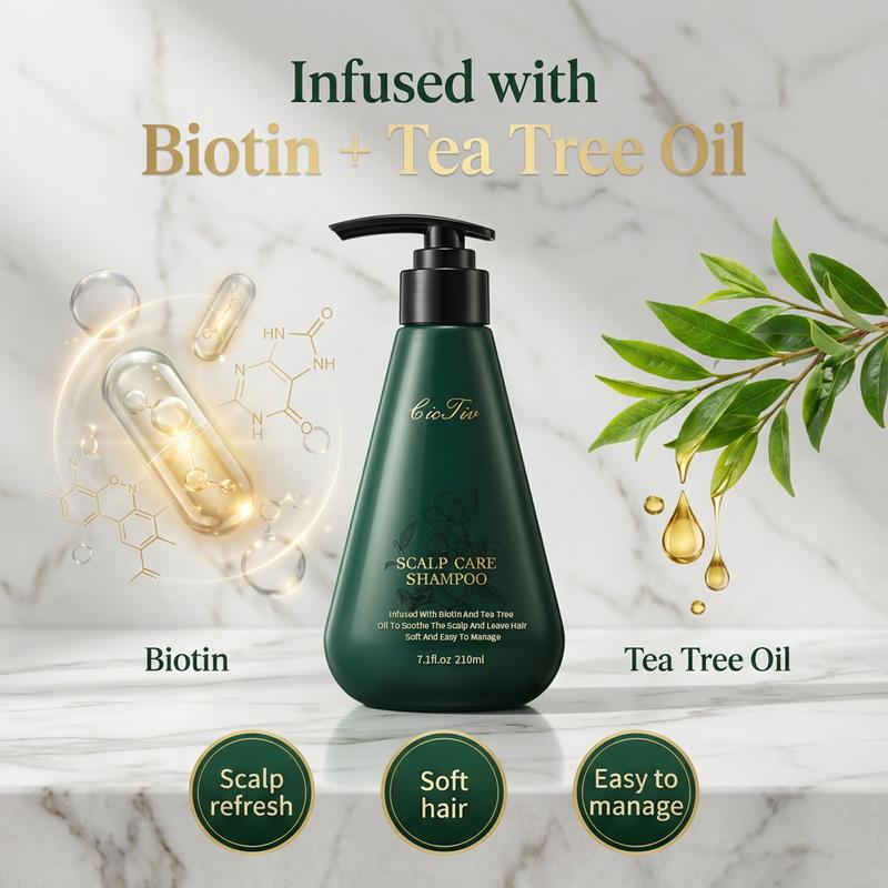 Scalp Care Shampoo with 15 Precious Botanicals, Gently Cleanses and Nourishes Scalp, Promotes Hair Growth, Strengthens Strands, Hair Loss Treatment for Thinning Hair, Unisex, Controls Oil and Boosts Volume, 7 oz (210 ml)