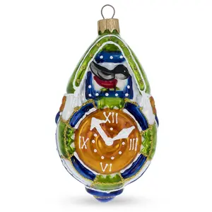 Cuckoo Clock Mini Glass Christmas Ornament
