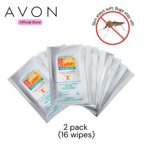 2-Pack (16 ct) Skin So Soft Bug Guard Plus Picaridin Towelettes