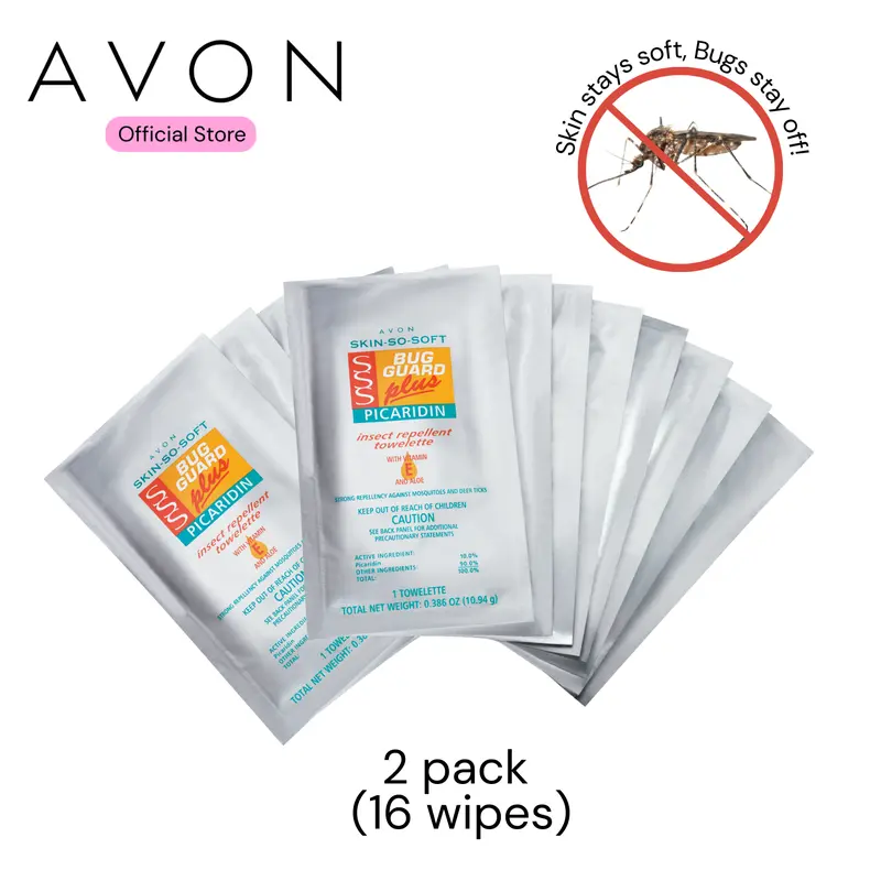 2-Pack (16 ct) Skin So Soft Bug Guard Plus Picaridin Towelettes