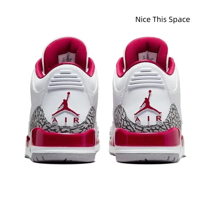 Retro White Red Mid Top Trainers For Men, Full Grain Leather Upper Textured Grey Cracked Suede Panels Rich Burgundy Ankle Trim Soft Cushion Daily Walking Sports Sneakers