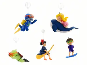 5 Pcs Chefoo Floating Diver Fish Tank Decorations with Float Ball Aquarium & Terrarium Ornament Cute Diver Accessories for All Fish Tanks