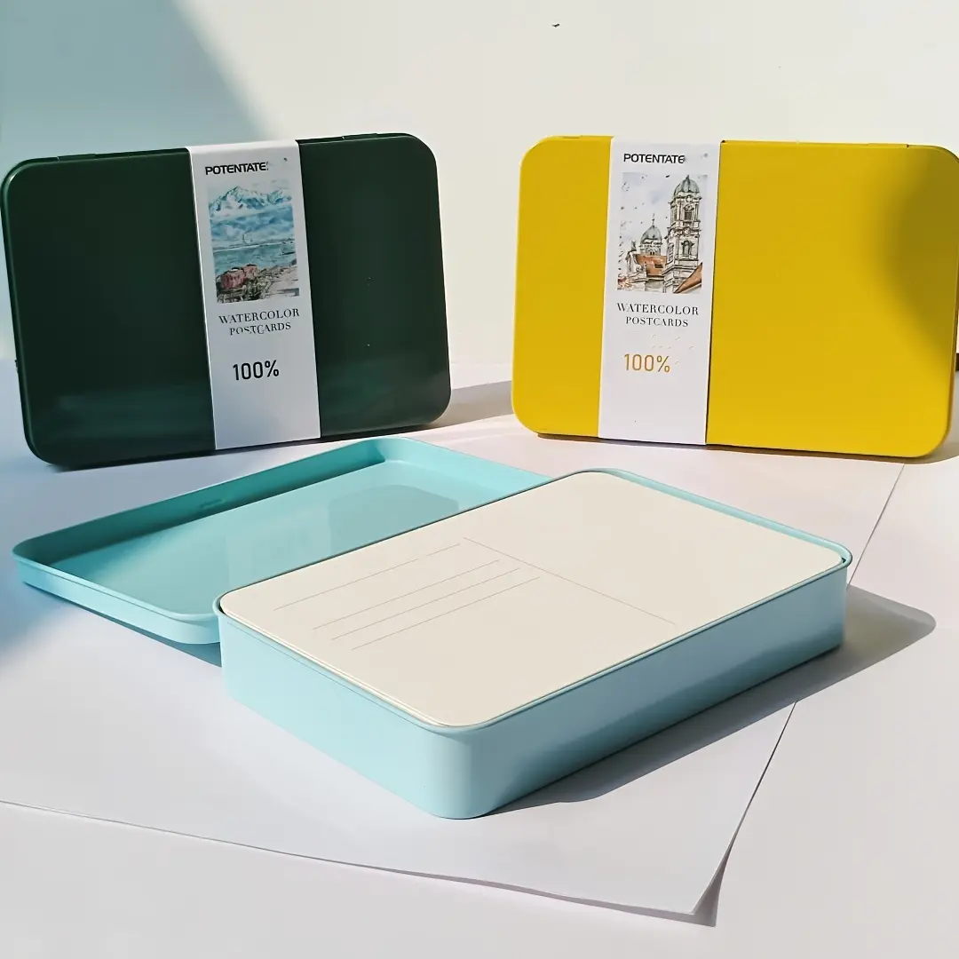 24-Sheet 300g All-Pulp Watercolor Paper Postcards, Fine Medium-Thick, for Art Students, Sketching, Creative Office Notepad