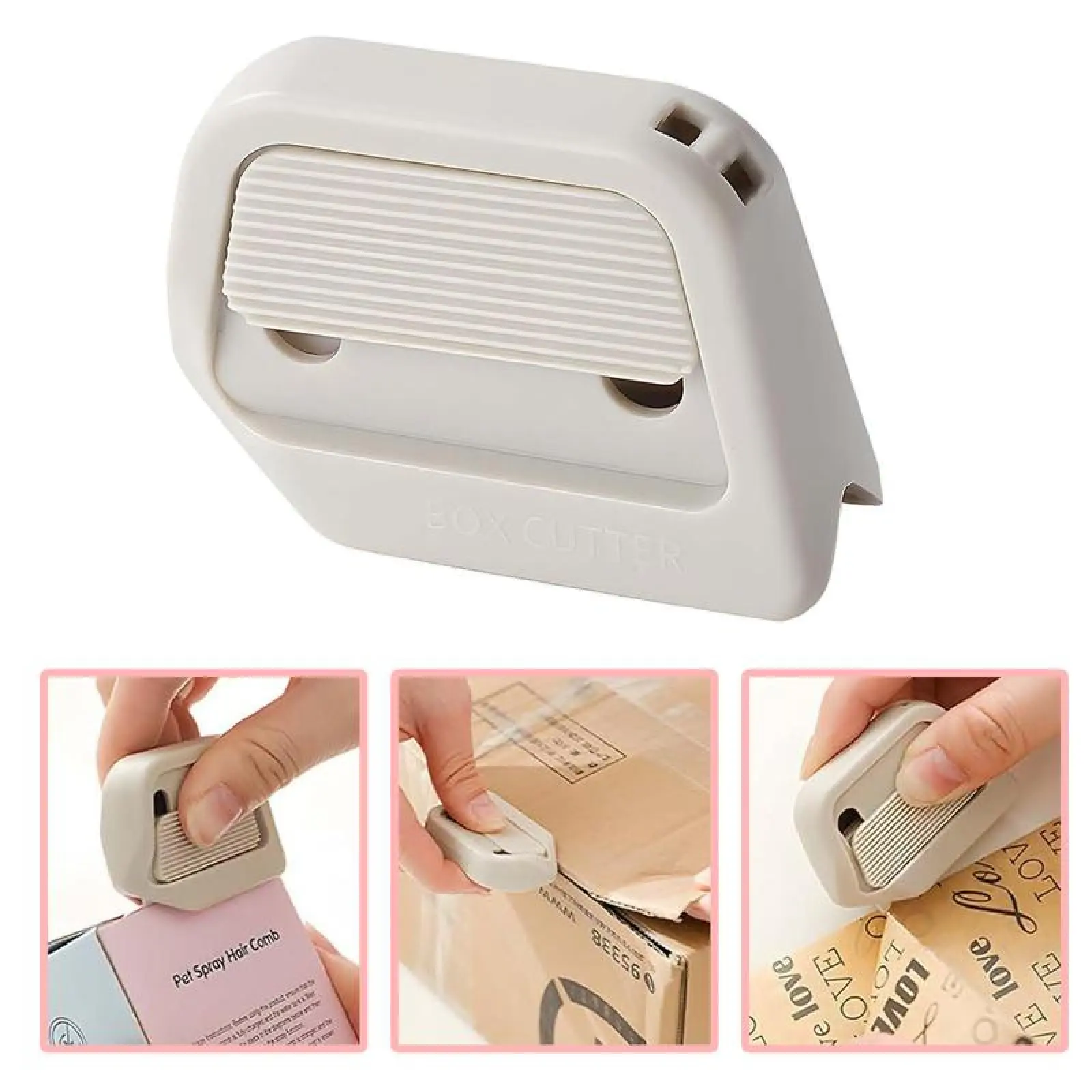 Pocket-Sized Magnetic Cardboard Cutter - Safety Ceramic Blade Office Cutting Supplies with Automatic Rebound, Magnetic Suction, Auto-Retractable Design, 10X Longer Sharpness for Home Office Paper, Boxes (Child-Safe)
