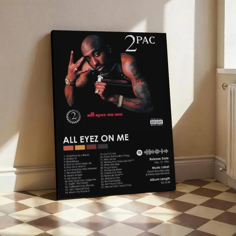 All eyez on me - 2pac 90s Hip Hop Rapper Posters For Room Aesthetic Mid 90s 2Pac Memorabilia Rap Posters
