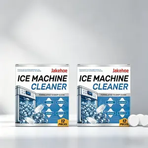 2-Pack Ice Maker Cleaning Tablets (12pcs*2), Gentle Home Use, Descale and Deodorize, Maintain Efficient Operation, Ice Machine Cleaner