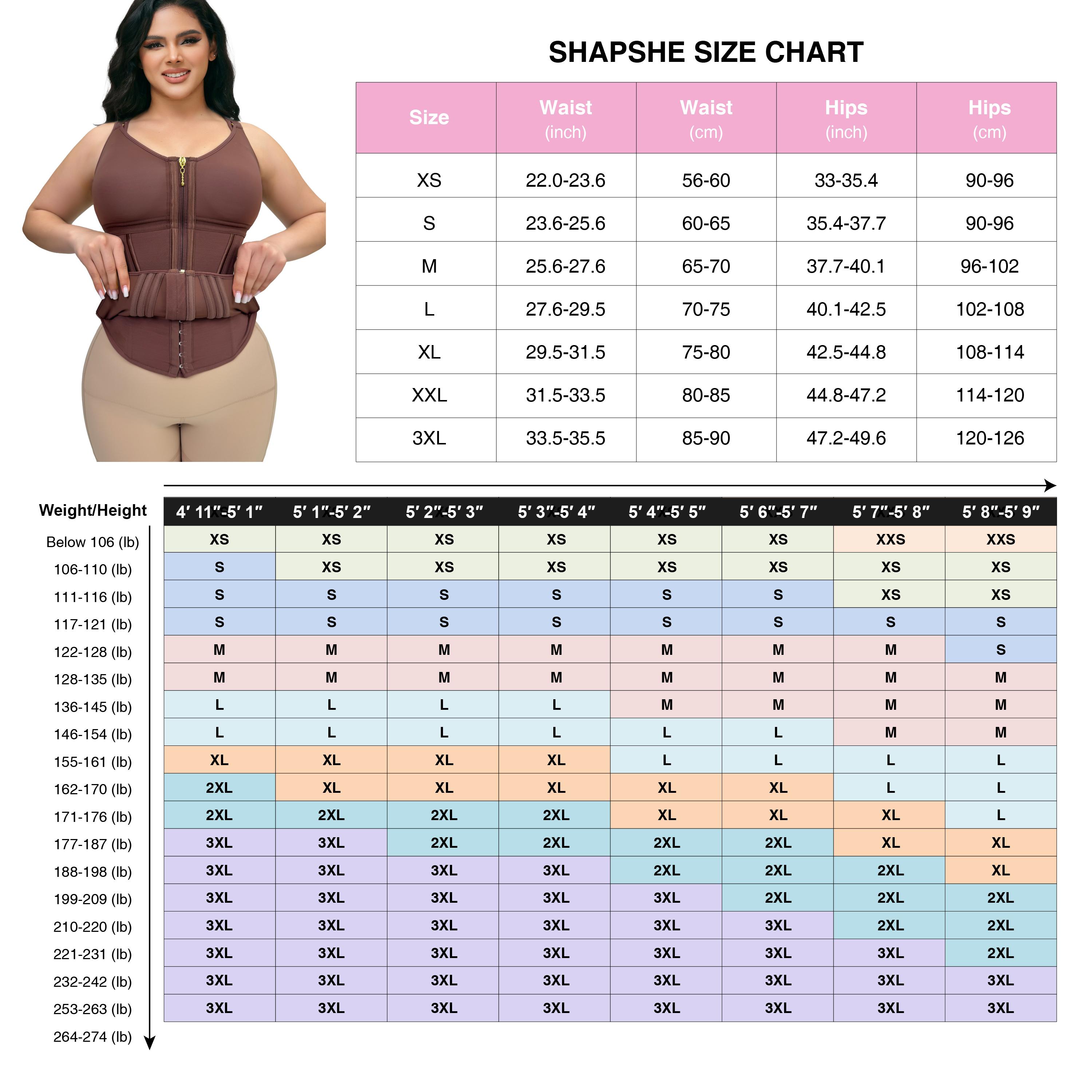 SHAPSHE Waist Shapewear for Women Sport Workout Vest with Zipper and Hooks Womenswear Tops