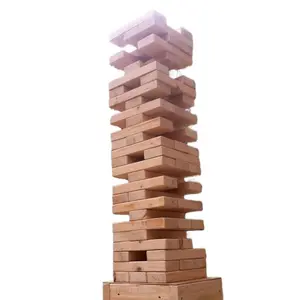 Giant Fun Games Tumble Tower Game Timbers Wood 45 Blocks + Case, Outdoor Jumbo Wedding Guest Game Yard and Lawn Fun, Ideal Gift for Kids and Weddings