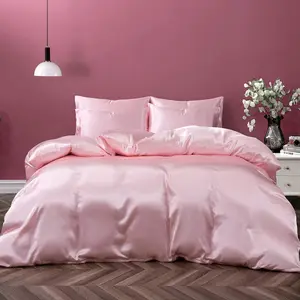 5 Pieces Duvet Cover Full/Queen Size Set, Luxury Like Pink Duvet Cover Bedding Set with Zipper Closure, 1 Duvet Cover + 4 Pillow (No Comforter)