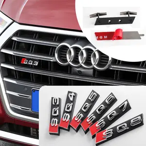 3D ABS Car Front Grille Emblem Decorative Accessories, Car Decorative Sticker, SQ Badge Auto Styling Modification For AUDI Quattro RS Sline A1 A2 A3 A4 A5 A6 A7 A8 Q1 Q2 Q3 Q4 Q5 Q6 Q7 Q8 S3 S4 S5 S6 S7 S8 RS3 RS4 RS5 RS6 RS7 RS8 SQ3 SQ4 SQ5 SQ6 SQ8
