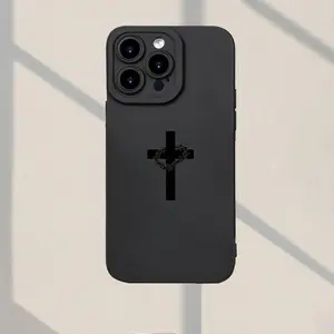 Newly Designed Creative Cross Garlands Pattern Is a Popular Choice for a Classic And Fun TPU Camera Shockproof Protective Phone Case, Compatible with Iphone Models 7 Through 16, Pro, Plus Mini, Perfect for Both Boys And Girls. Protection Protector Black